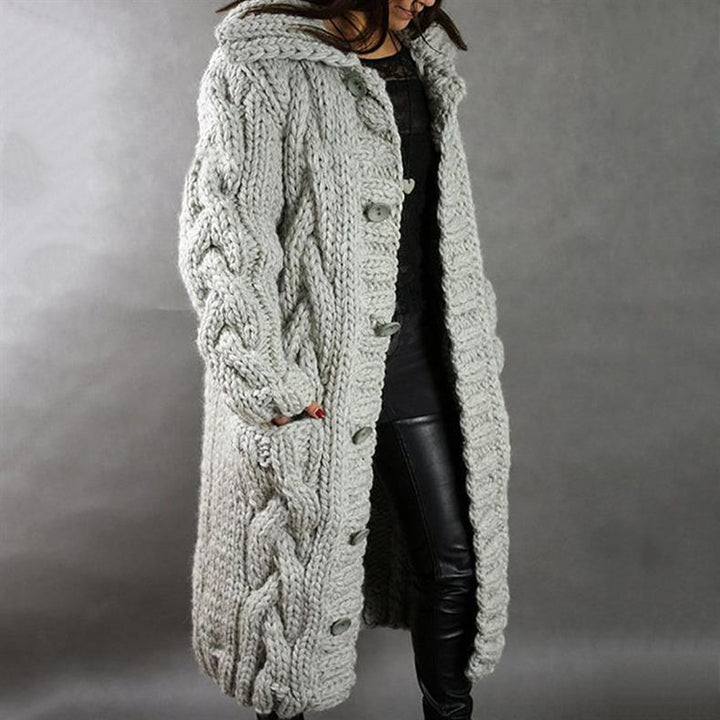 Marina Chunky Cable-Knit Coat