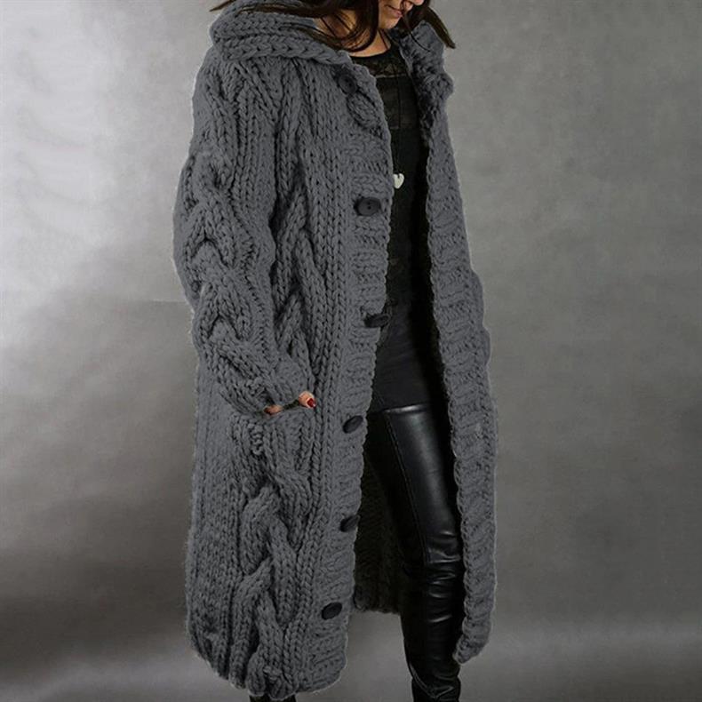 Marina Chunky Cable-Knit Coat