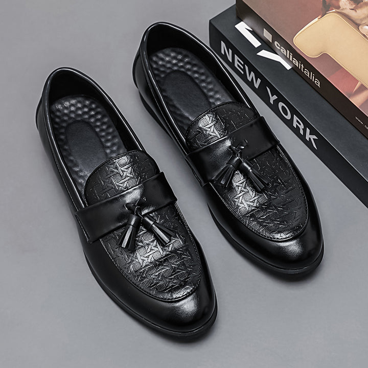 Alvaro Embossed Tassel Loafers