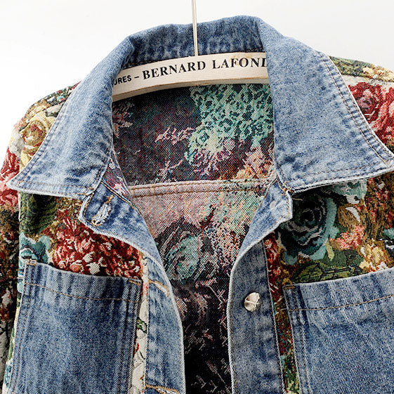 Aurora Tapestry-Denim Jacket