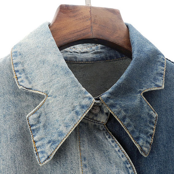 Clara Asymmetrical Denim Shirt