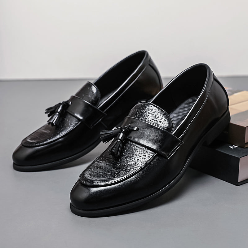 Alvaro Embossed Tassel Loafers