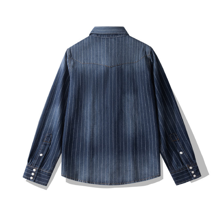 Leon Pinstripe Denim Shirt