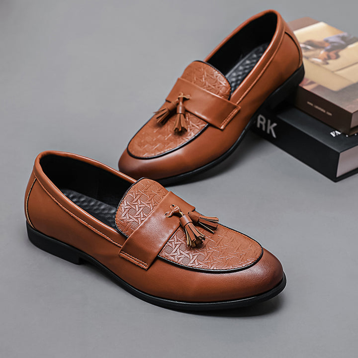 Alvaro Embossed Tassel Loafers
