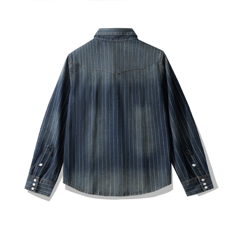 Leon Pinstripe Denim Shirt