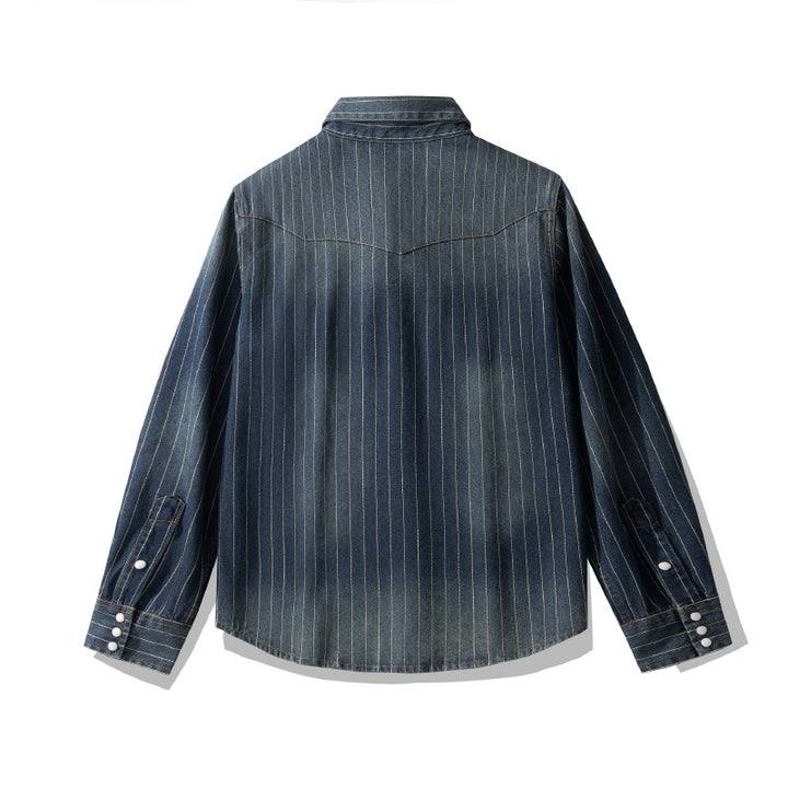 Leon Pinstripe Denim Shirt