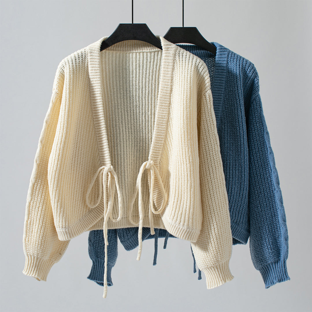 Noa Tie-Front Knit Sweater