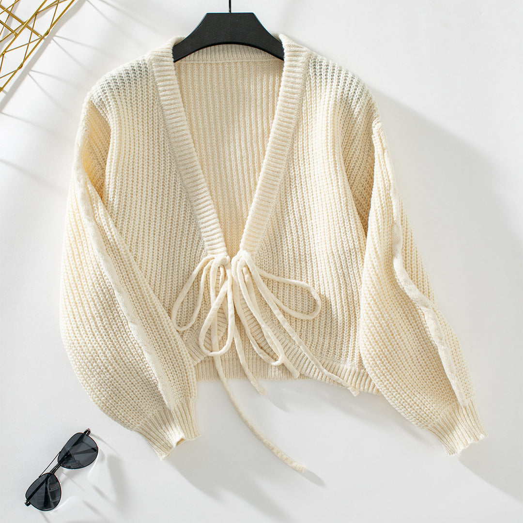 Noa Tie-Front Knit Sweater