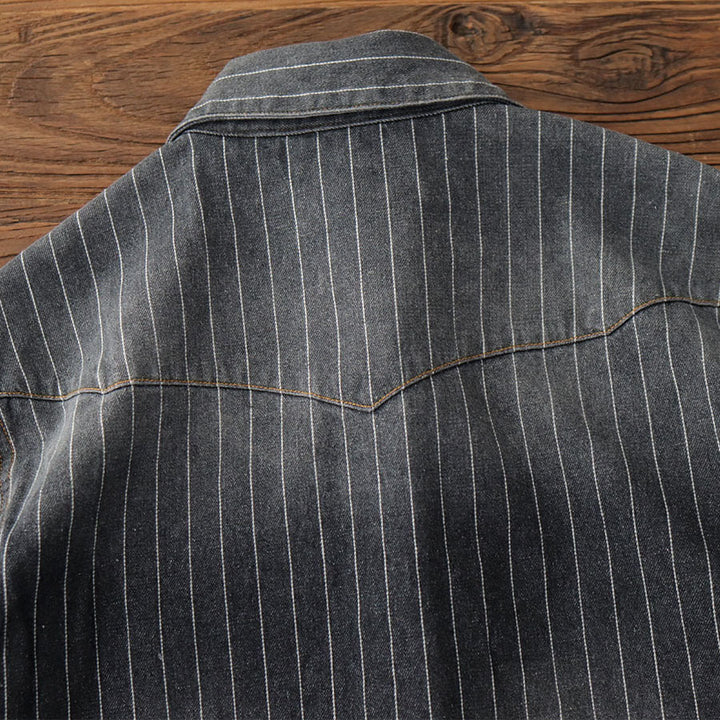 Leon Pinstripe Denim Shirt