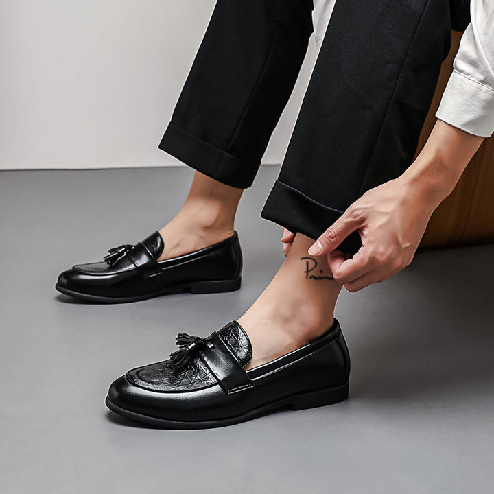 Alvaro Embossed Tassel Loafers