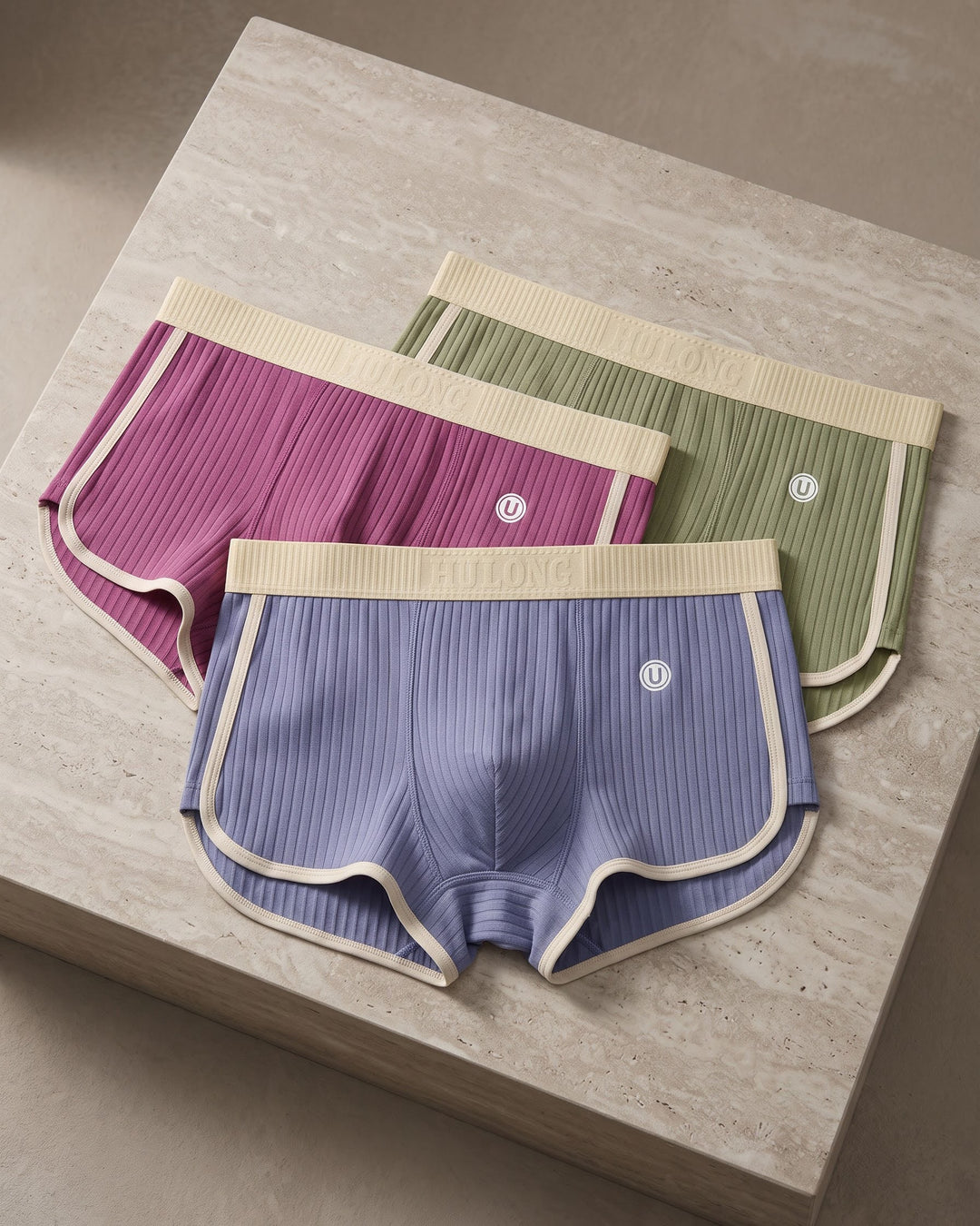 Matteo Cotton Ribbed Trunks