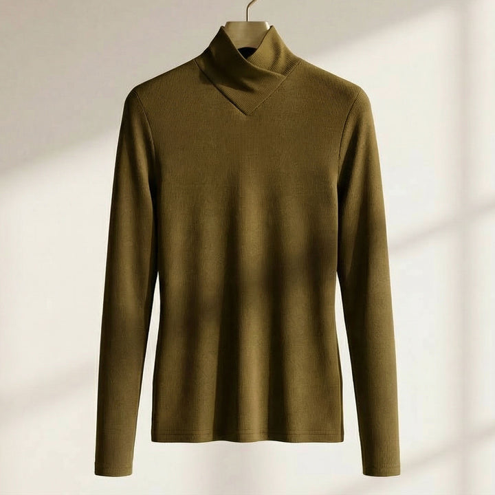 Irene Asymmetric Neck Knit Top