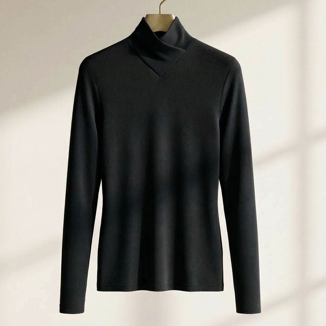 Irene Asymmetric Neck Knit Top