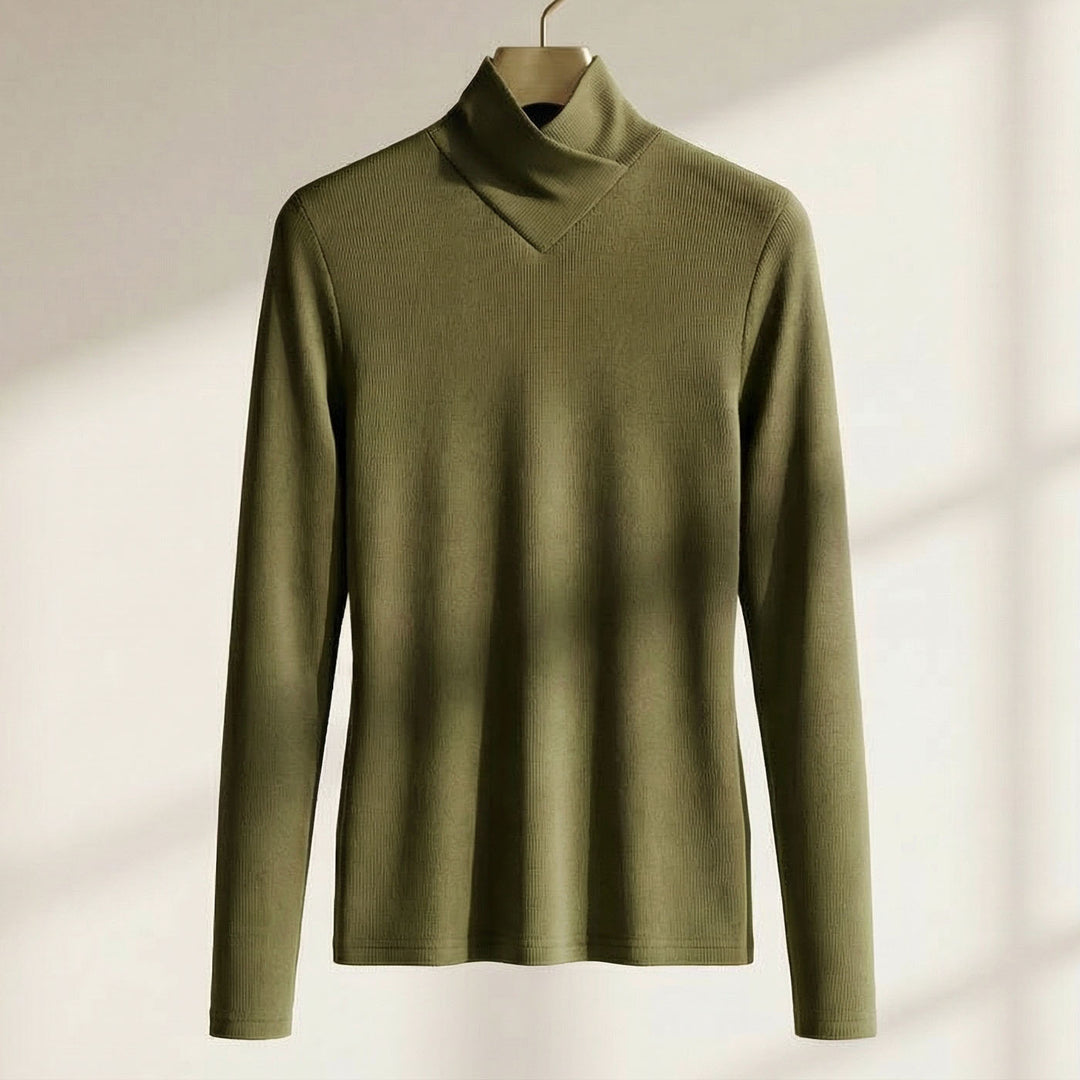 Irene Asymmetric Neck Knit Top