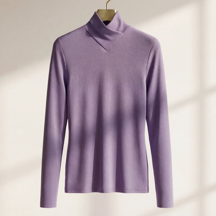 Irene Asymmetric Neck Knit Top