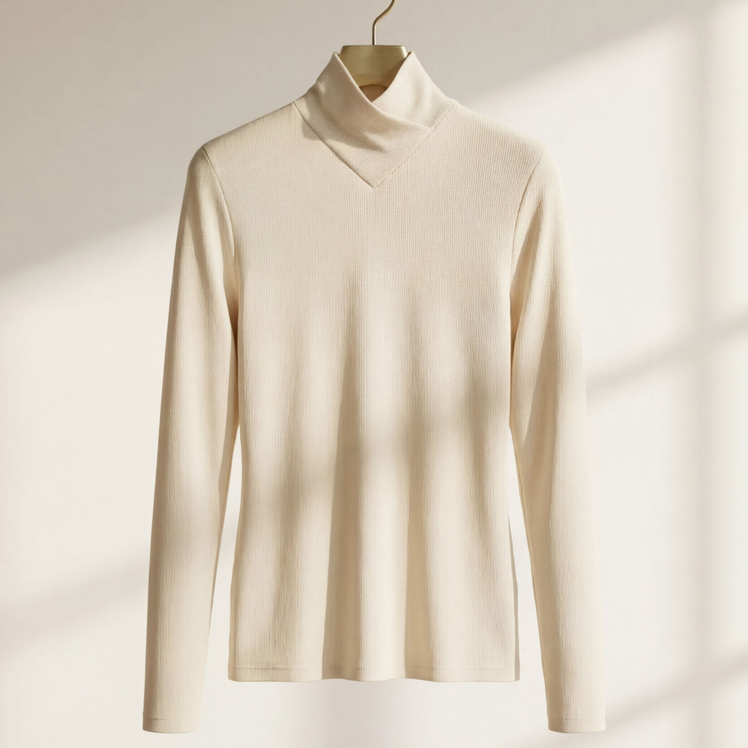 Irene Asymmetric Neck Knit Top