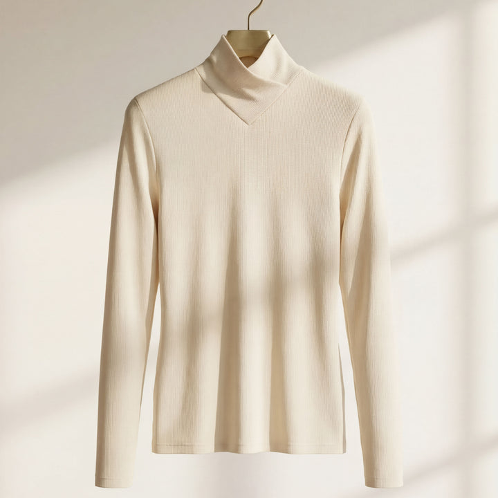 Irene Asymmetric Neck Knit Top