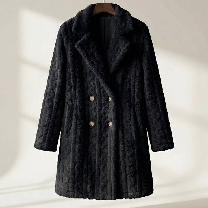 Rosalia Plush Double-Breasted Coat