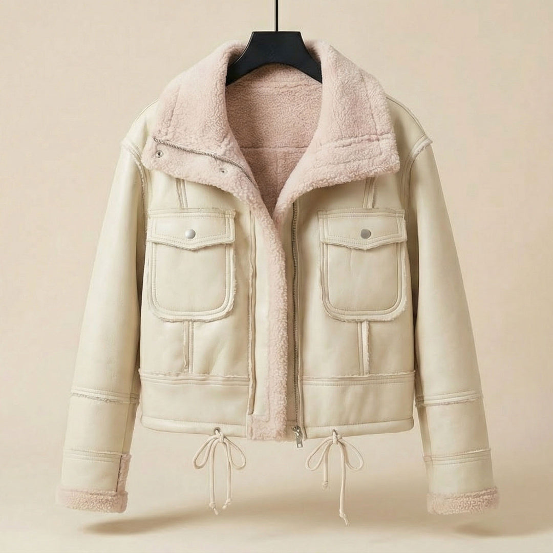 Antonella Lined Leather Jacket