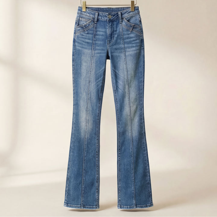 Alessia Cotton Flared Denim Jean