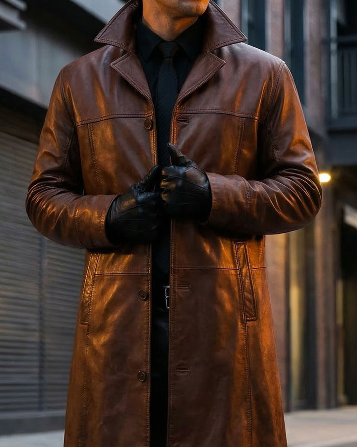 Riccardo Leather Coat