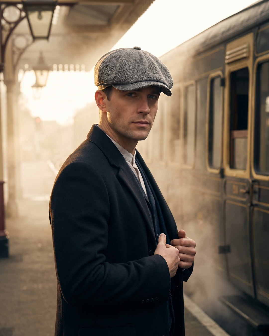 Virgilio Textured Woven Newsboy Cap