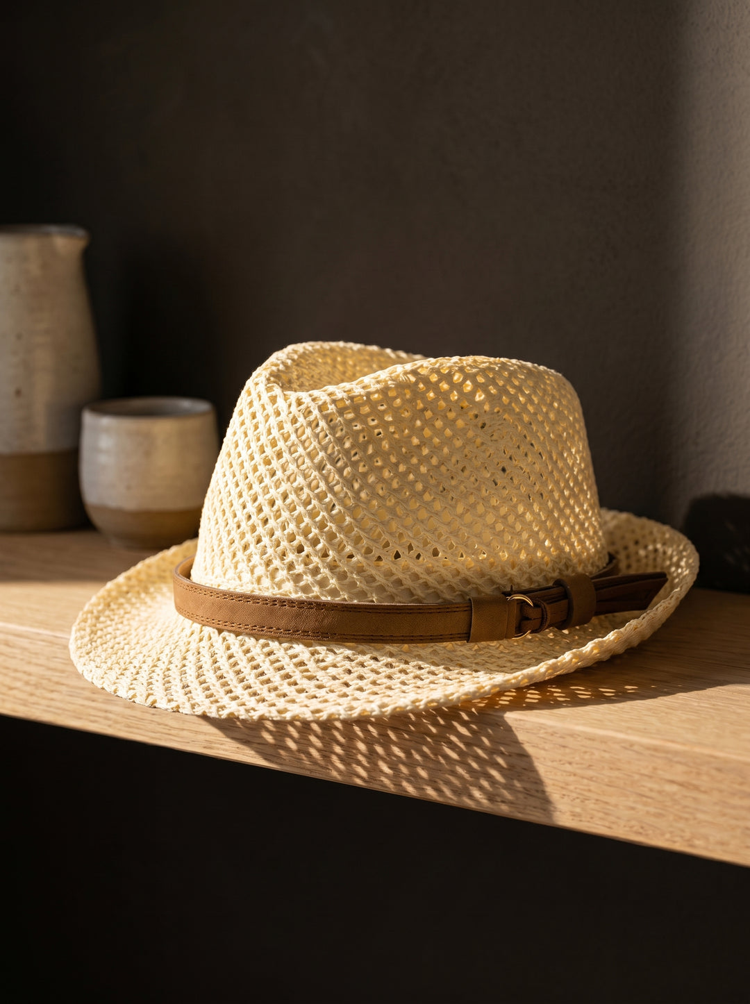 Walter Open-Weave Fedora Hat