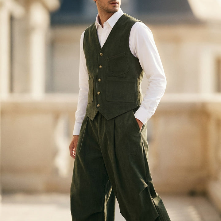 Marcello Cotton Vest & Trouser Set