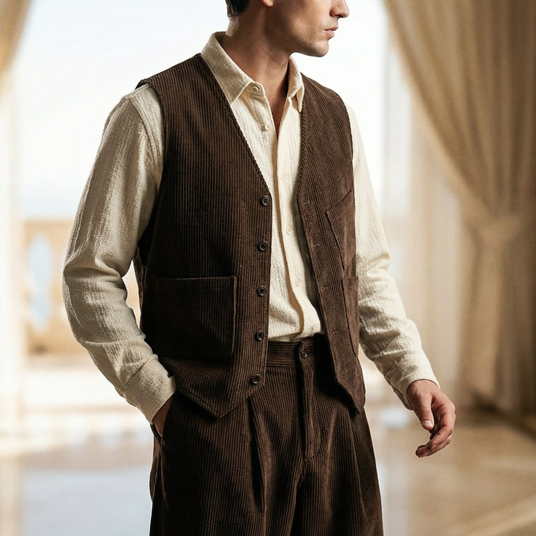 Marcello Cotton Vest & Trouser Set