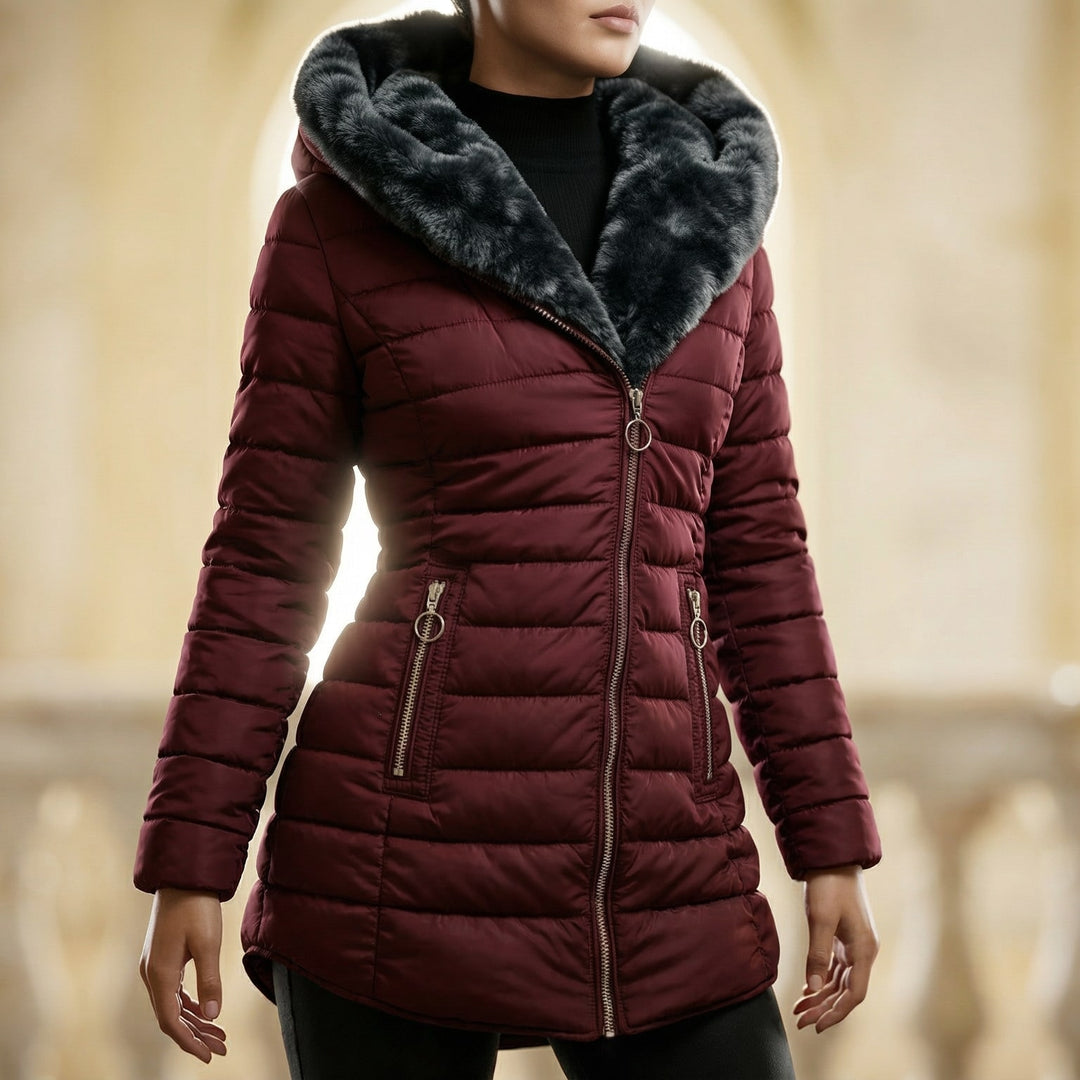 Caterina Hooded Quilted Coat