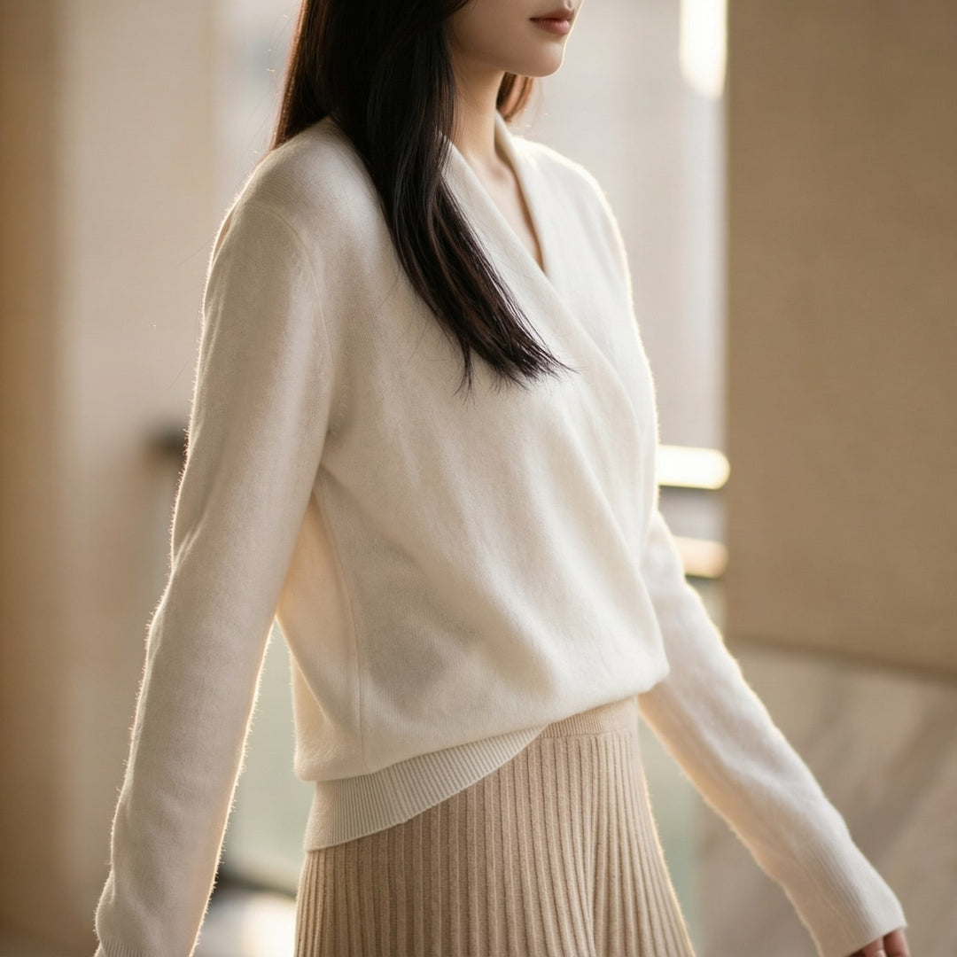 Lucia Wool Wrap Sweater