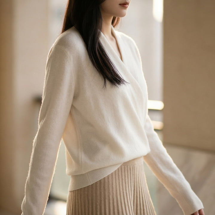 Lucia Wool Wrap Sweater