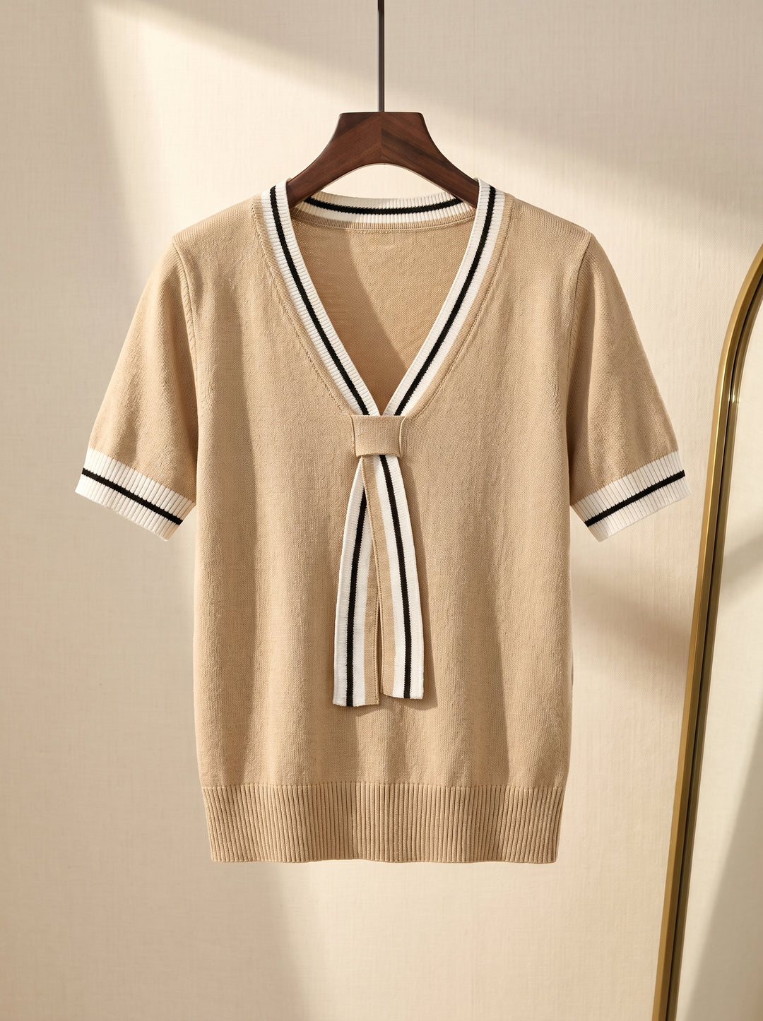 Mirella Tie-Neck Knit Top