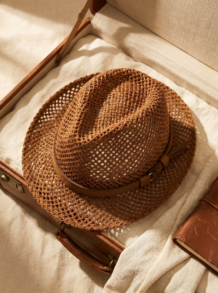 Walter Open-Weave Fedora Hat