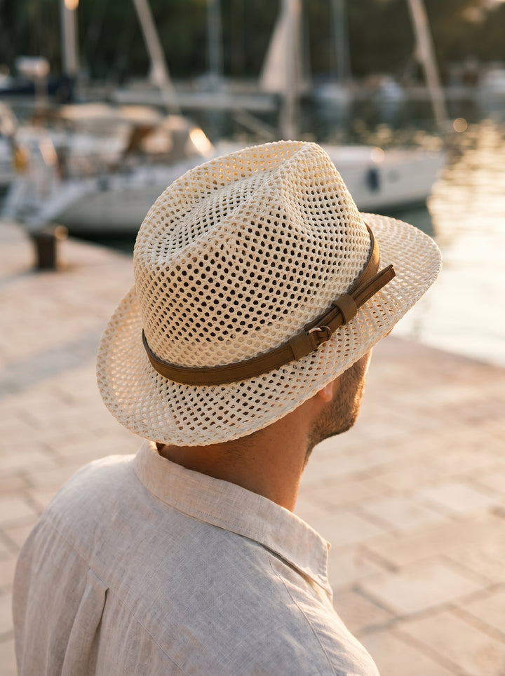 Walter Open-Weave Fedora Hat