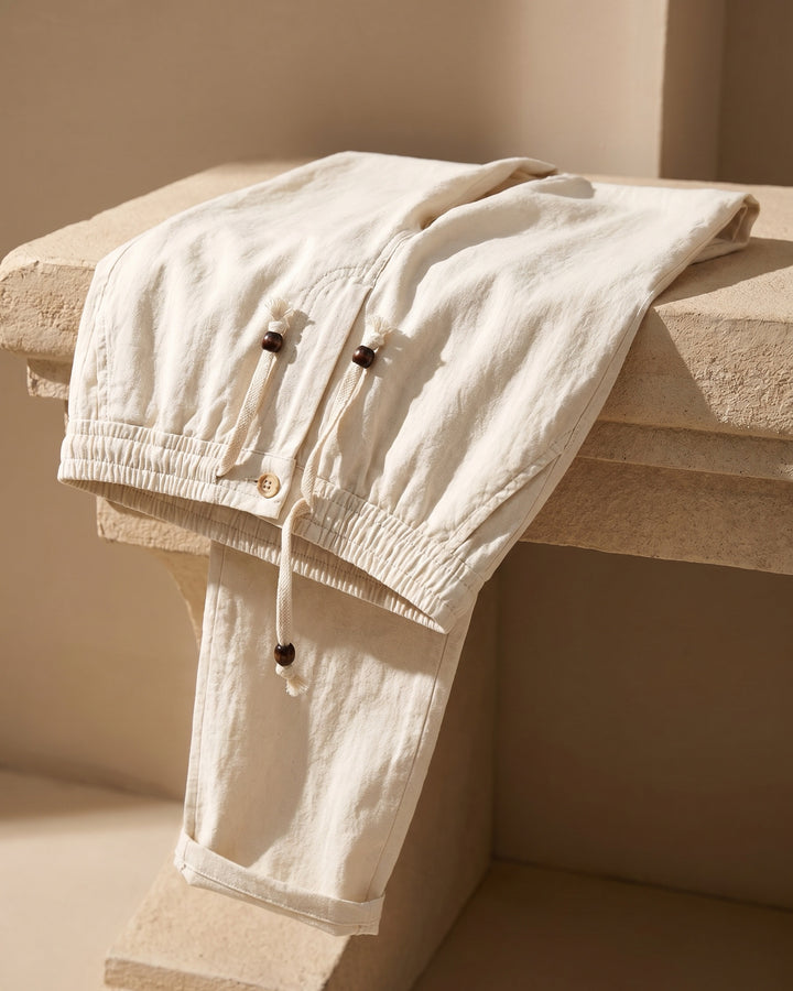 Raffaele Linen Drawstring Trousers