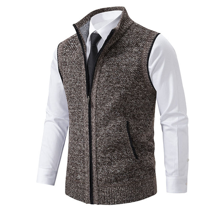 Enzo Knitted Zip Vest
