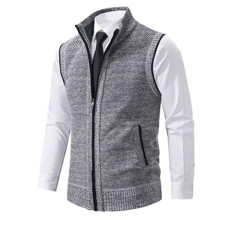 Enzo Knitted Zip Vest