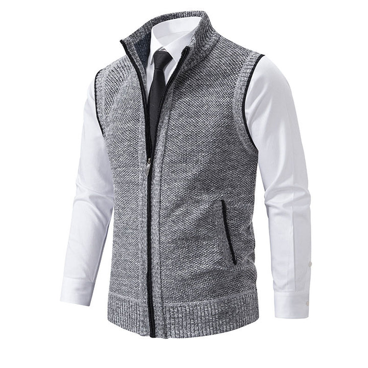 Enzo Knitted Zip Vest