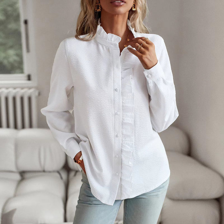 Liliane Cotton Ruffle Blouse