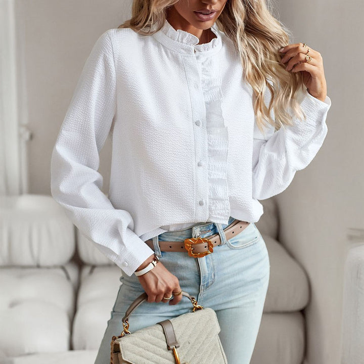 Liliane Cotton Ruffle Blouse