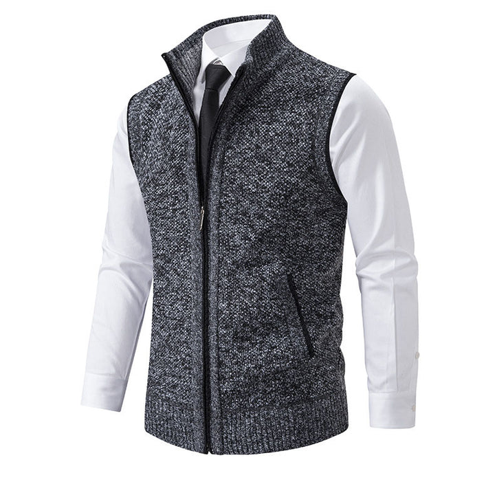 Enzo Knitted Zip Vest