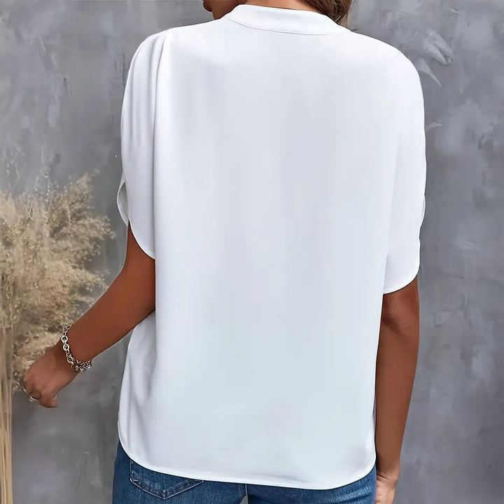 Isabelle Draped V-Neck Blouse