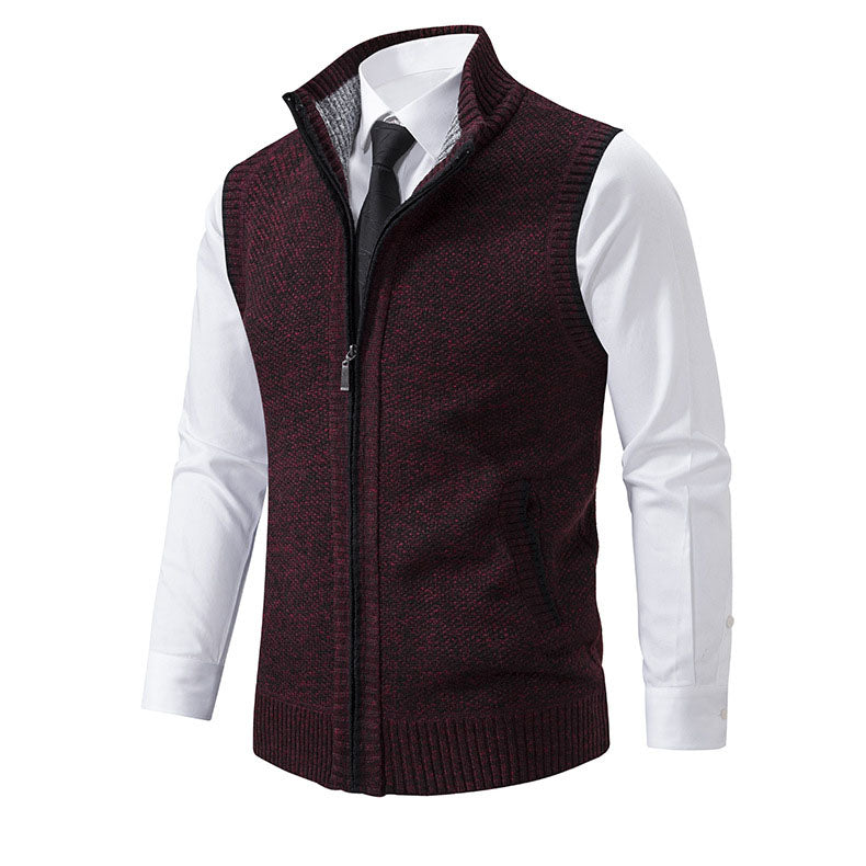 Enzo Knitted Zip Vest