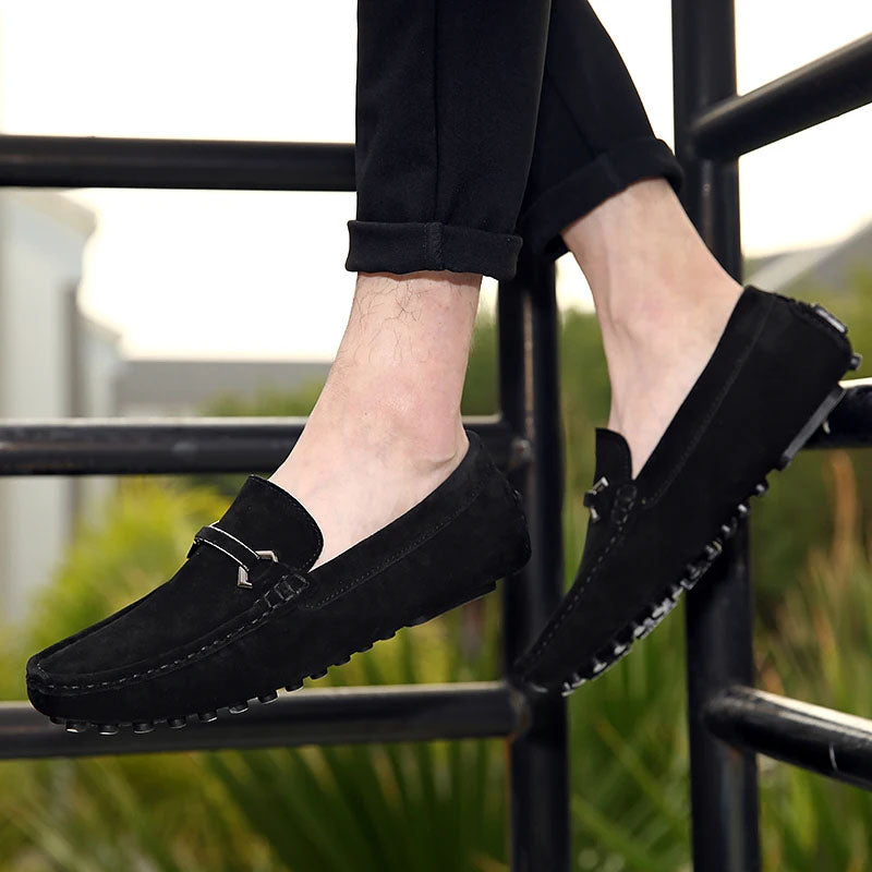 Leonardo Suede Bit Loafers