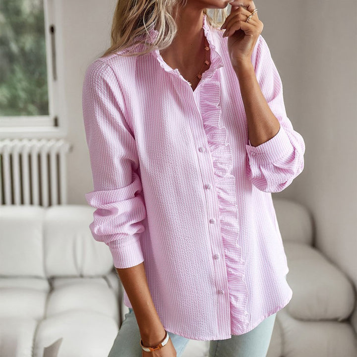 Liliane Cotton Ruffle Blouse
