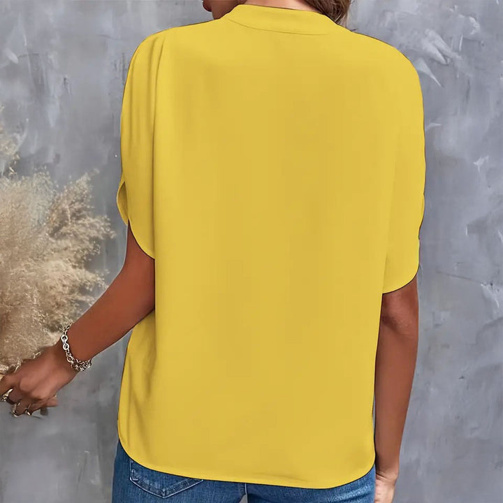 Isabelle Draped V-Neck Blouse