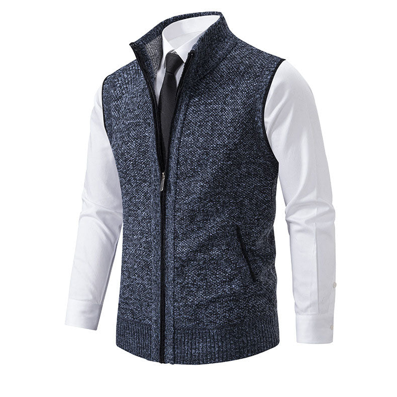 Enzo Knitted Zip Vest