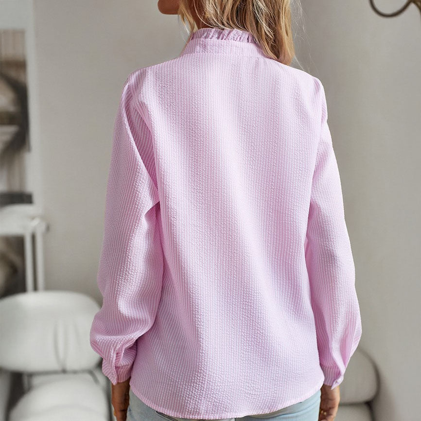 Liliane Cotton Ruffle Blouse