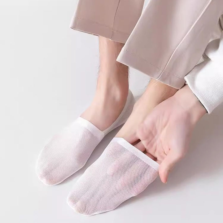 Enzo Cotton Mesh No-Show Socks